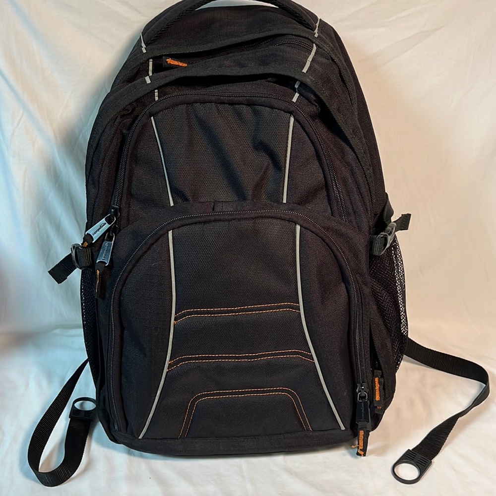 Amazon Basics Laptop Backpack Fits Up to 17-Inch Laptops, Black